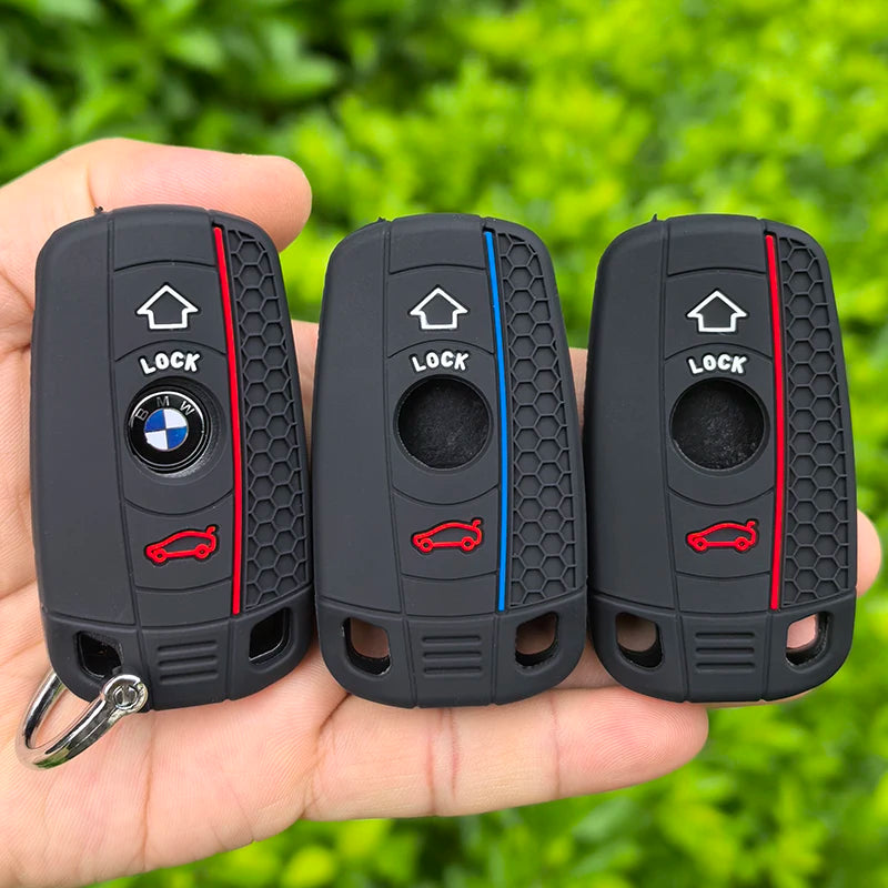 Silicone Remote Car Key Shell 3 Button Case Styling Cover Fob For BMW 1 3 5 6 Series E90 E91 E92 E60 E70 E71 E72 E82 E87 E88 E89