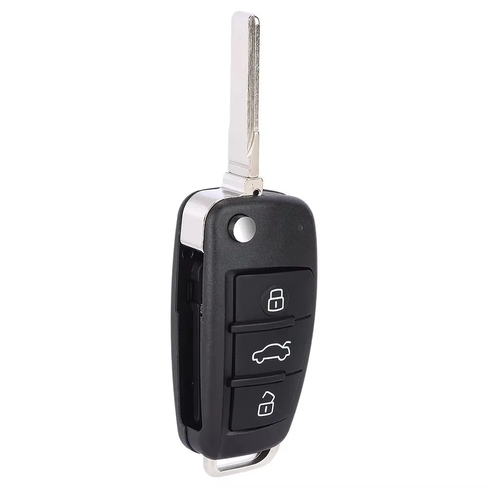 81A 837 220J FCCID: NBGFS12P71 Keyless Go Flip Remote Key Fob 3+1B ASK 315MHz MQB48 Chip for Audi A3 2013-2017 81A837220J