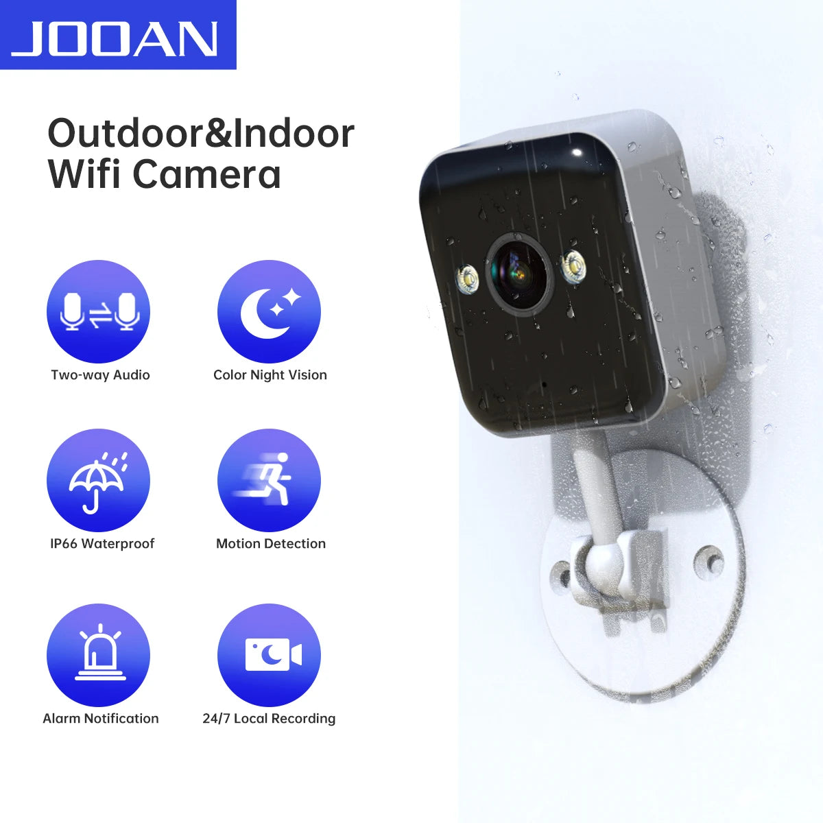 JOOAN 1080P Wifi Cameră IP de exterior Cameră de supraveghere CCTV 5x Zoom digital Color noapte Mini cameră de securitate Monitor pentru bebeluși acasă