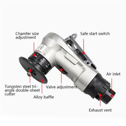 Mașină de teșit Mică 45° Dispozitiv de tuns cu bavuri cu arc Instrument pneumatic drept (interfață de tip SUA)