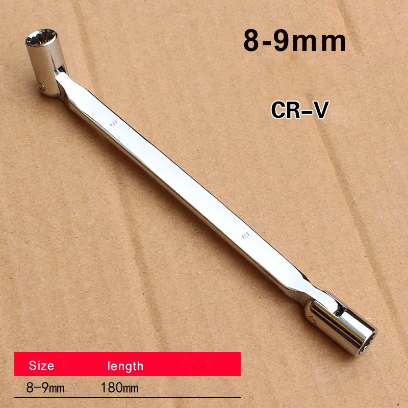 1pcs Metric Double end 12 point PT Swivel Head Flexible Socket Wrench Spanner CRV steel Tool