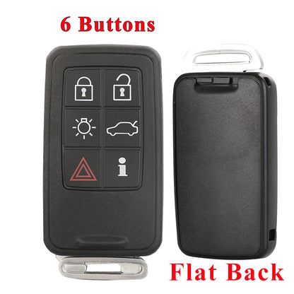 jingyuqin 5/6 Buttons Smart Car Key Shell Case Fob For Volvo S60 V60 S80 XC70 XC60 V70 V40 2008-2017 Remote Cover Replacement