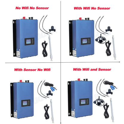 2000W Wind Power Grid Tie Inverter with Limiter/Wifi Dump Load Resistor for 3 Phase AC Wind Turbines Generator