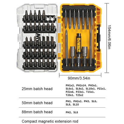 DEWALT Set de 45 bucăți de șurubelniță cu priză și cablu prelungitor Accesorii pentru scule electrice DW2166