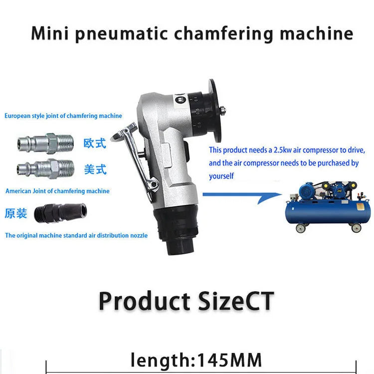 Professional Mini Pneumatic Air Chamfering Machine Wholesale Pneumatic Chamfer For Metal Steel Aluminum PVC Wood