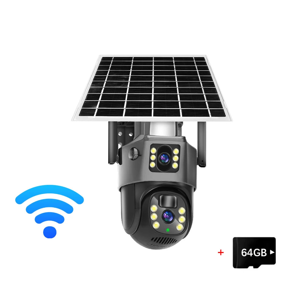 Linook V380 Pro 4K 8MP 4G SIM card solar CCTV camera wireless CCTV exterior WIFI camera solara 360 baterie incorporata rezistenta la apa