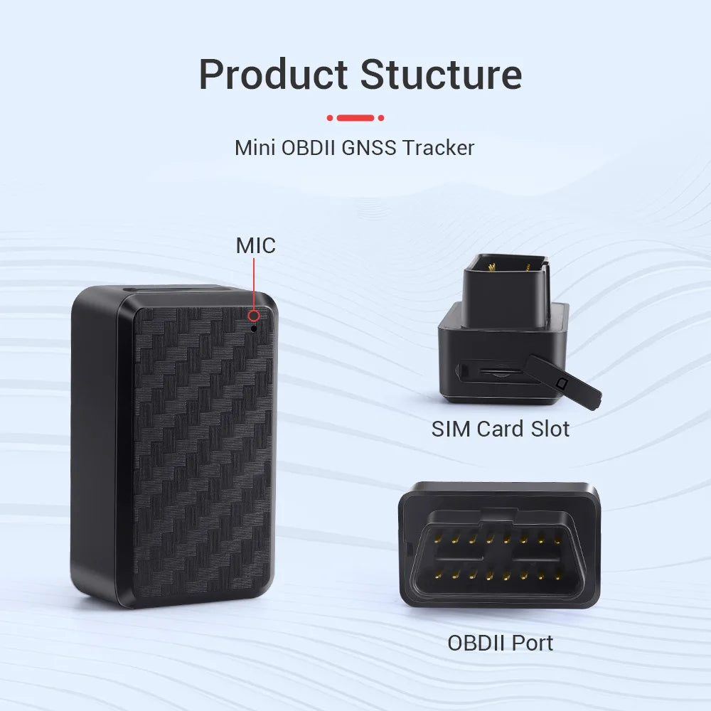 MiCODUS OBD GPS Tracker MV66 Moniteur vocal Mini GPS Tracker en temps réel pour appareil de suivi de voiture Shake Move Alert Geofence Application gratuite