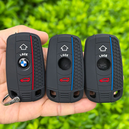 Silicone Remote Car Key Shell 3 Button Case Styling Cover Fob For BMW 1 3 5 6 Series E90 E91 E92 E60 E70 E71 E72 E82 E87 E88 E89