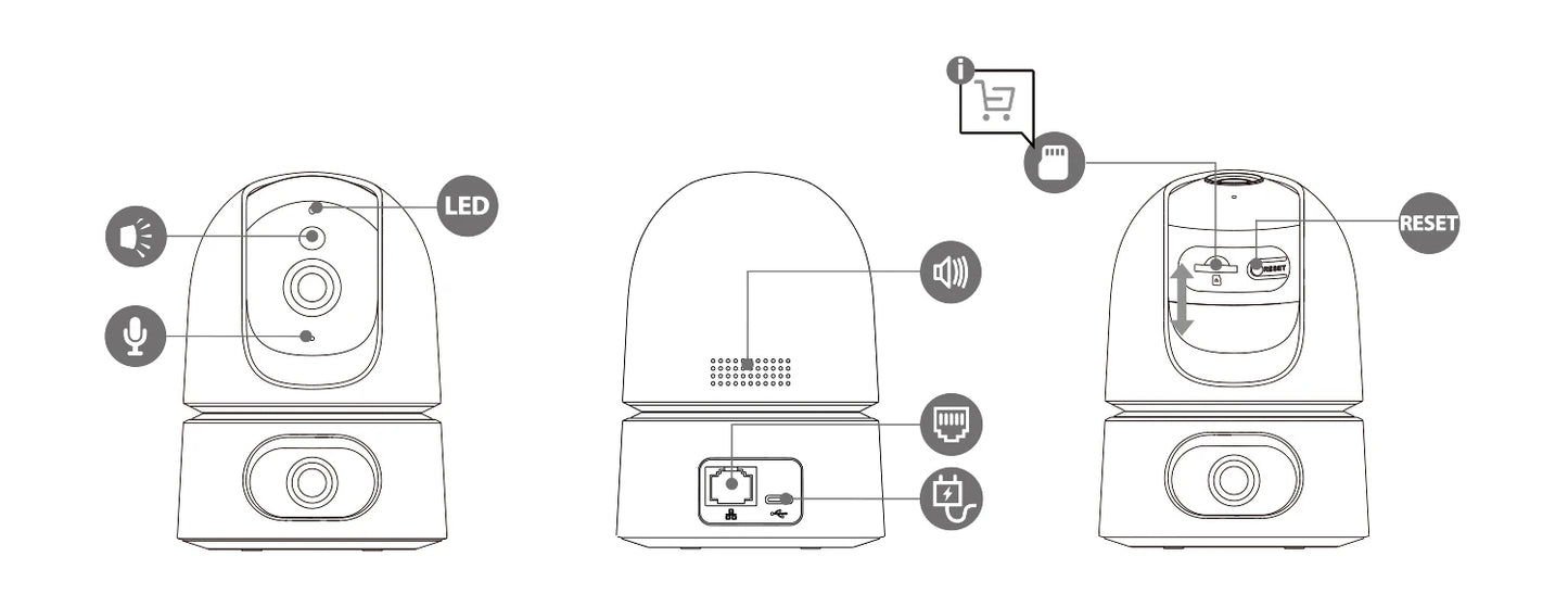 IMOU Ranger Cameră WiFi PTZ dublă lentilă duală Cameră de supraveghere CCTV pentru interior Urmărire automată Protecție de securitate Monitor pentru bebeluși