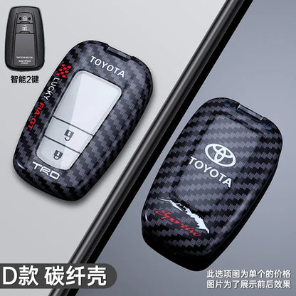 Racing Style Design Car Key Case Key Auto Accessory For Toyota CHR Prado 2017 2018 Prius Camry Corolla RAV4 2017 2018 2019 2020