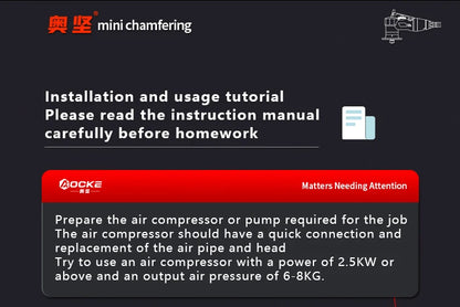 AOCKE Pneumatic Chamfering Gun Chamfering Tool Air Mini Grinder Deburring Beveling Trimming Machine For Metal Repair 30000RPM