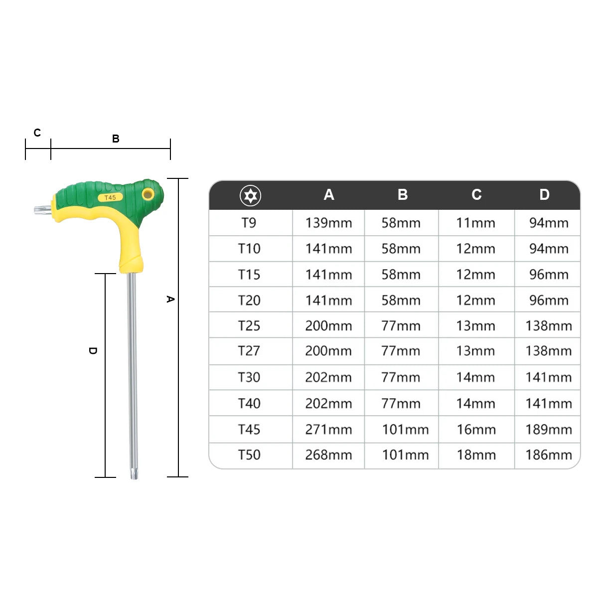 WOZOBUY 10pc Metric Long Arm T-Handle Hex Key Allen Wrench Tool Set Or Star T-Handle Hex Key Set with Convenient Storage Stand