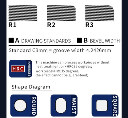 Mini mașină pneumatică portabilă de teșit cu arc de 45 de grade Mașină de tăiat teșit manual pentru debavurarea metalelor 0,1 ~ 0,9 mm