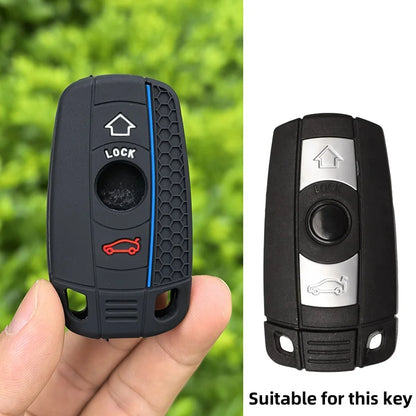 Silicone Remote Car Key Shell 3 Button Case Styling Cover Fob For BMW 1 3 5 6 Series E90 E91 E92 E60 E70 E71 E72 E82 E87 E88 E89