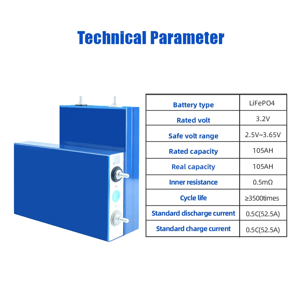 Poland Lifepo4 Grade A Power Bank  12V 24V 48V EVE105AH 280AH CALB 280AH 300AH Battery 9000 cycles Lifepo4 Battery  For Solar