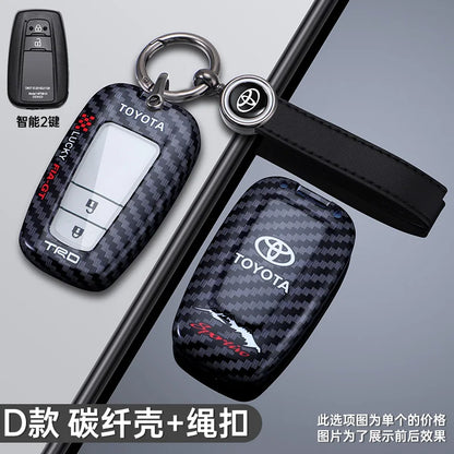 Racing Style Design Car Key Case Key Auto Accessory For Toyota CHR Prado 2017 2018 Prius Camry Corolla RAV4 2017 2018 2019 2020