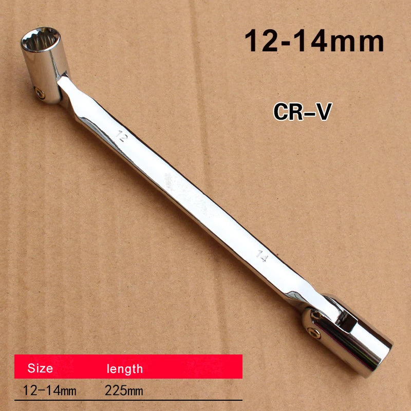 1pcs Metric Double end 12 point PT Swivel Head Flexible Socket Wrench Spanner CRV steel Tool