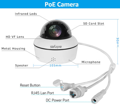 4K 8MP Wifi Dome IP PTZ Cameră în aer liber de urmărire a oamenilor/vehiculului Cameră de securitate audio bidirecțională fără fir Cameră de supraveghere pentru interior