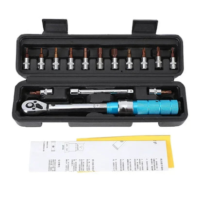 Set Repair Socket Torque 1/4" Motorcycle Bicycle Socket Spanner Tools Kits Professional Wrench 2-24nm Allen Key Wrench 15pcs/set