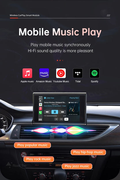 Road Top Wireless CarPlay for Audi A6 A7 2012-2018,with Android Auto Mirror Link AirPlay Bluetooth Rear Camera GPS Navigation