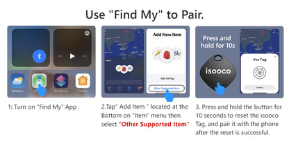 1/2/3/4pcs isooco Mini localizator GPS Portofel anti-pierdere Breloc Smart Tag Bluetooth Tracker Căutare chei de mașină Utilizați Găsește-mi (doar IOS)