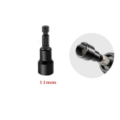 6-19mm Priză de impact Șurubelniță cu piuliță magnetică Adaptor priză adâncă 1/4 inch Capete cheie hexagonală Instrument de reparare a burghiului electric