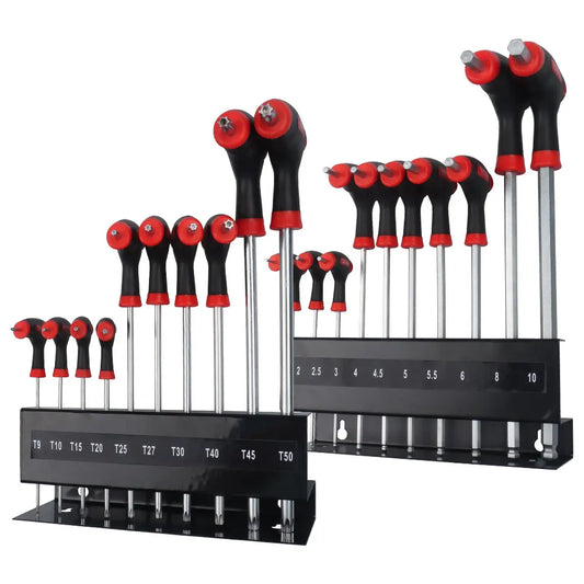 Professional Color Coded Long Hex Key Set,10 Piece Metric Allen Key Set,Easily Access Hard-to-Reach Spots, Includes Storage Case