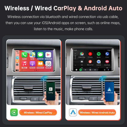 Road Top Wireless CarPlay Android Auto Interface For Audi Q7 2010-2015 with AirPlay Mirror Link Car Play Functions