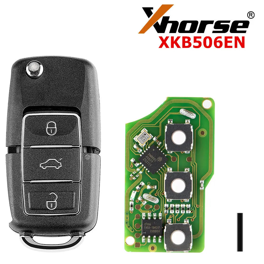 5PCS Xhorse XKB506EN Wire Remote Key 3 Buttons for VVDI VVDI2  Key Tool (English Version)