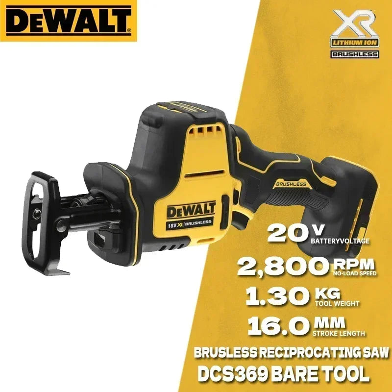 Ferăstrău alternativ DEWALT DCS369, 18V, fără fir, fără perii, viteză, reglabilă, instrument electric, metal, lemn, ferăstrău electric cu sabie