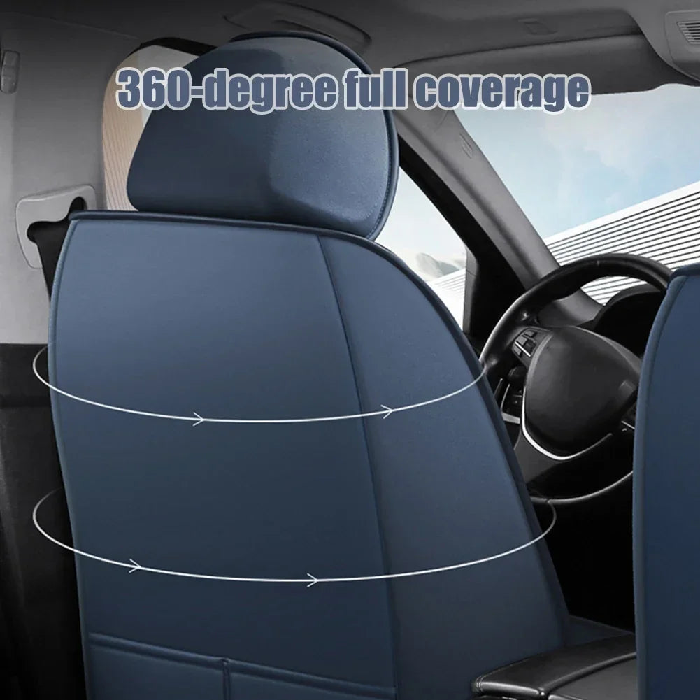 Full Set Car Seat Covers PU Leather Front&Rear Split Bench Protector Four Season Universal Fit Most Car SUV Car Accessories