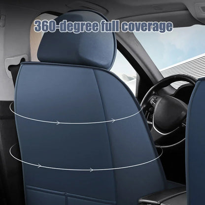 Full Set Car Seat Covers PU Leather Front&Rear Split Bench Protector Four Season Universal Fit Most Car SUV Car Accessories