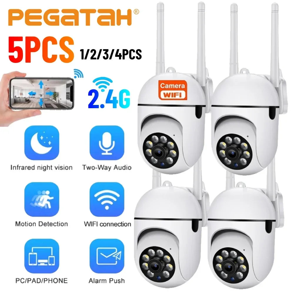 Caméras de surveillance vidéo Wifi 2,4 G 1080P, moniteur de sécurité extérieur IP, zoom 4,0X, alarme de suivi sans fil pour la maison, étanche