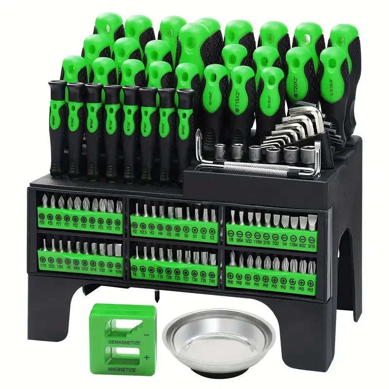 118PCS Magnetic Screwdrivers Set With Plastic Ranking Precision Slotted Phillips Hex Pozidriv Torx DIY Tools Hand Tools For Men