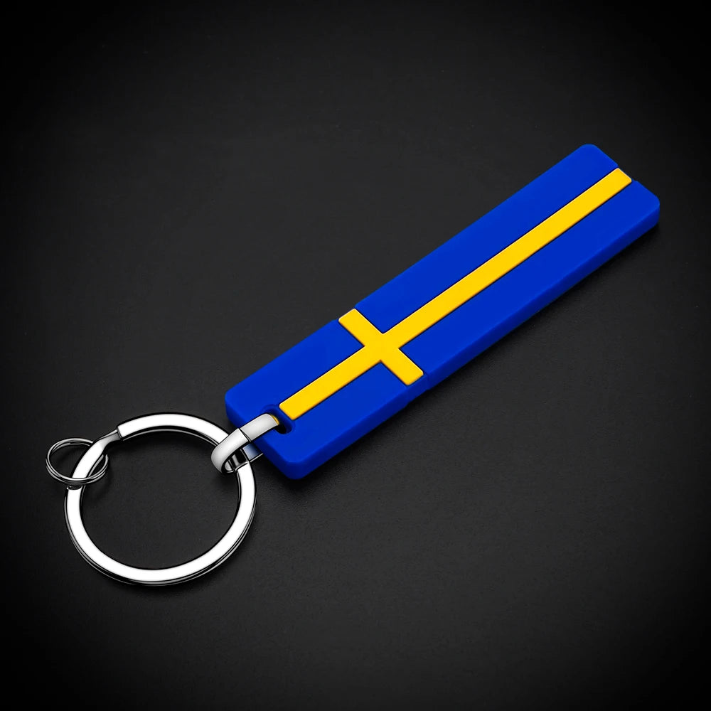 Swedish Flag Key Ring Key Buckle Decals For Volvo XC90 S90 V90 XC60 XC70 XC40 EM90 V90 V60 V40 Polestar Rdesign Volvo Key Ring