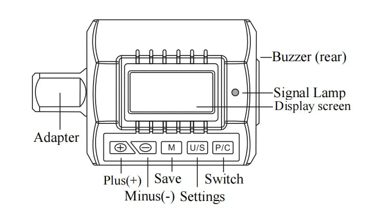 High Precision Mini Torque Adapter Square Drive 1/2''1/4'' 3/8'' Digital Torque Wrench Electronic Digital Torque Meter