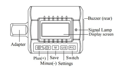 High Precision Mini Torque Adapter Square Drive 1/2''1/4'' 3/8'' Digital Torque Wrench Electronic Digital Torque Meter