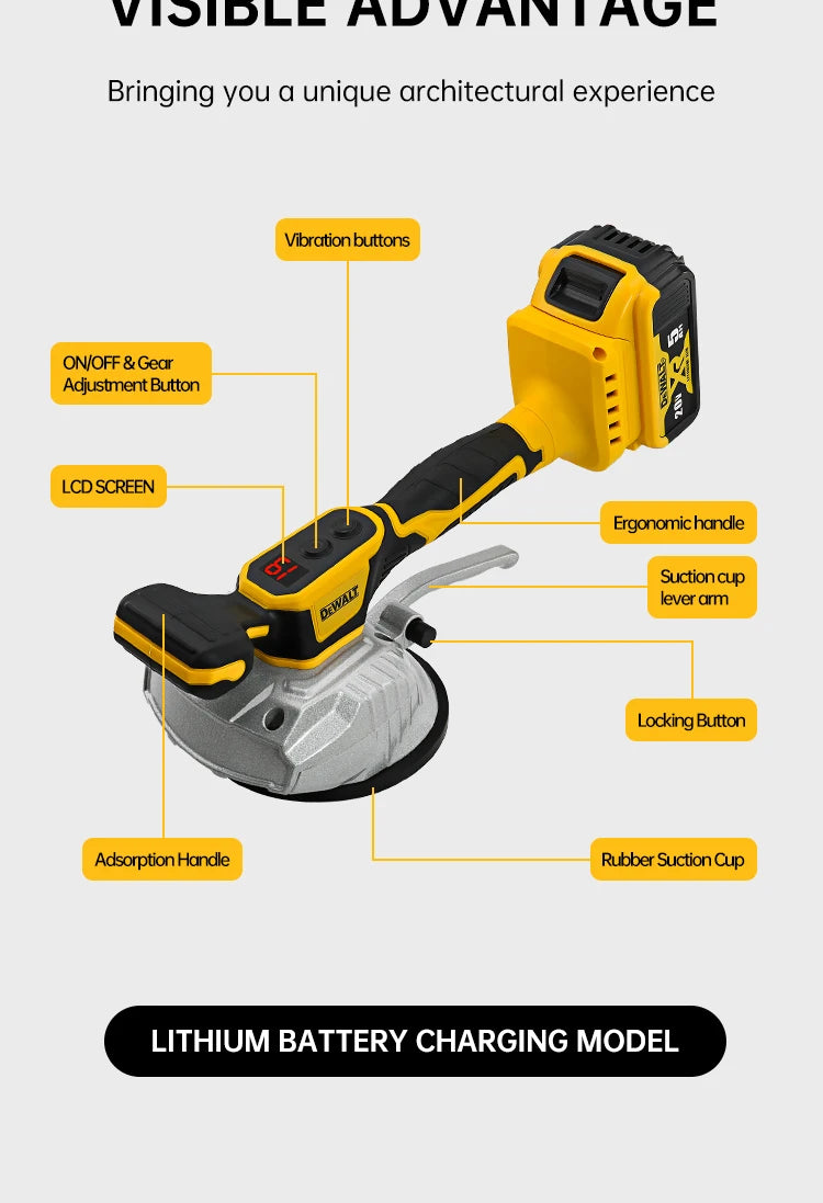 Dewalt Tile Tiling Machine Wall Floor Tile Laying Vibrating Tool 10000r/min 8 Speed Adjustable Tile Paving Device Power Tools