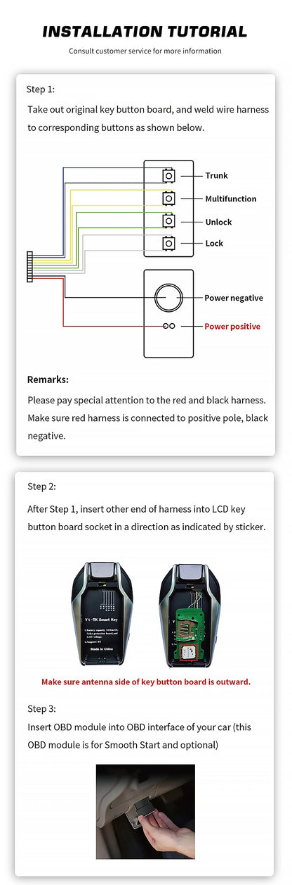 YIQIXIN OBD Universal Modified LCD TK800 Smart Key For Mercedes-Benz BMW Buick Audi Cadillac Lexus Land Rover Kia Toyota Remote