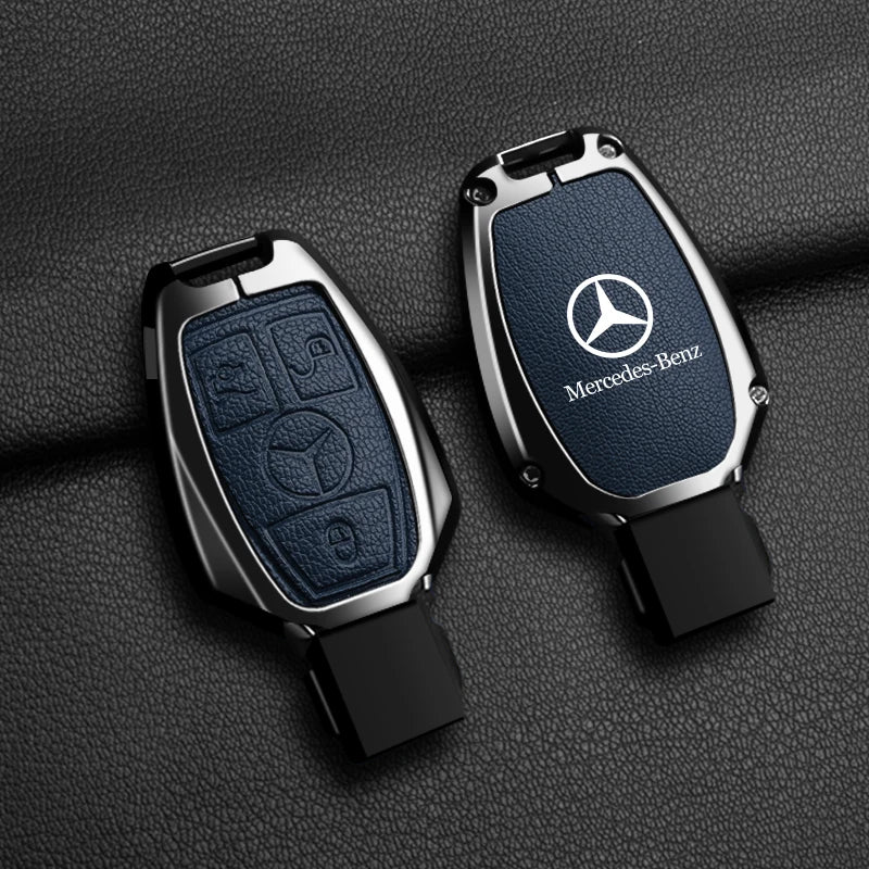 Leather Car Key Case Cover Holder Protector For Mercedes Benz A B C E Class GLS GLA GLK GLC CLS CLA AMG W204 W205 W212 W463 W176