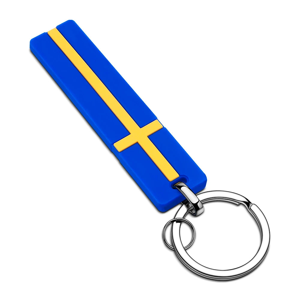 Swedish Flag Key Ring Key Buckle Decals For Volvo XC90 S90 V90 XC60 XC70 XC40 EM90 V90 V60 V40 Polestar Rdesign Volvo Key Ring