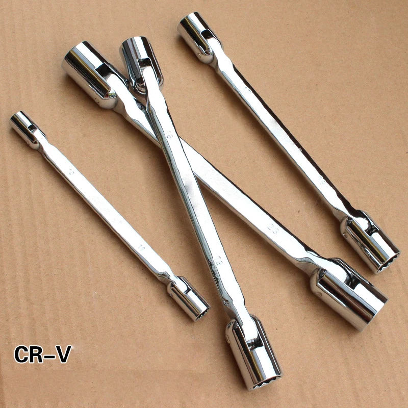 1pcs Metric Double end 12 point PT Swivel Head Flexible Socket Wrench Spanner CRV steel Tool