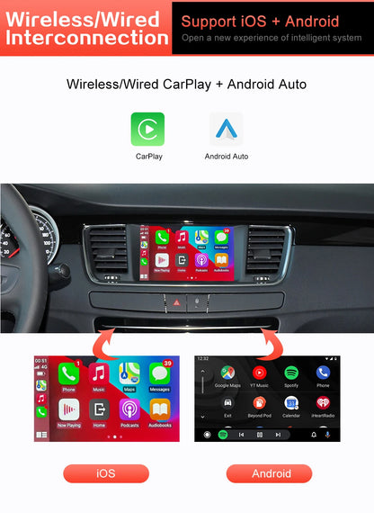 Wireless CarPlay pentru Peugeot 508 2008 408 2014-2016 Ecran 7“ cu Android Auto Mirror Link Accesoriu AirPlay Car Play