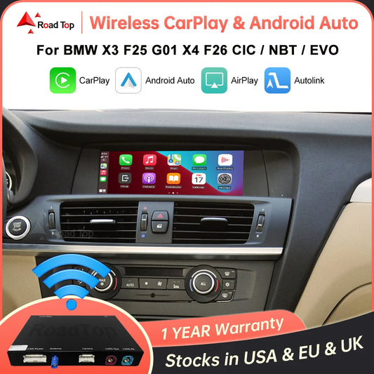 Wireless CarPlay pentru BMW CIC,NBT,sistem EVO X3 F25 G01 X4 F26 2011-2020 cu Android Mirror Link AirPlay Car Play Funcție