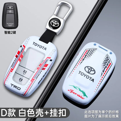 Racing Style Design Car Key Case Key Auto Accessory For Toyota CHR Prado 2017 2018 Prius Camry Corolla RAV4 2017 2018 2019 2020