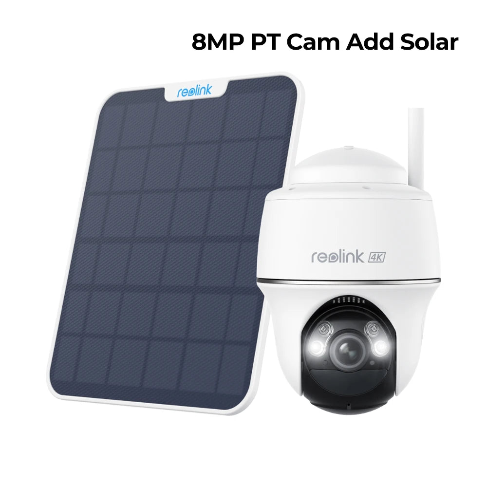 Caméra de sécurité panoramique et inclinable sans fil Reolink 4K 8MP Caméra IP WiFi extérieure alimentée par énergie solaire/batterie 5MP Caméras de surveillance PT 3MP