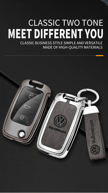 Leather Car Remote Key Case Protector Cover For Volkswagen VW Polo Tiguan Golf Jetta Beetle Eos Scirocco Up Transporter Sharan