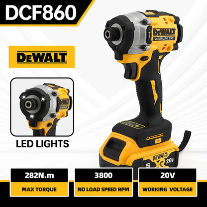 Mașină de găurit compactă cu acumulator DEWALT DCF860, baterie de 20 V, fără perii, cu perii, unelte electrice