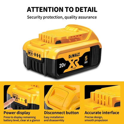 Genuine Dewalt battery, power tool battery, DCB200MAX, DCB606, DCB205, DCB206, DCB209, DCB182, 20V, 60V, 5000mAh