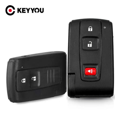 KEYYOU 3PCS For Toyota 2004 2005 2006 2007 2008 2009 Corolla Verso Camry 2 Buttons Car Key Case Replacement Smart Key